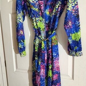 Victoria's Secret Vibrant Floral Jumpsuit - Blue, Green, Pink